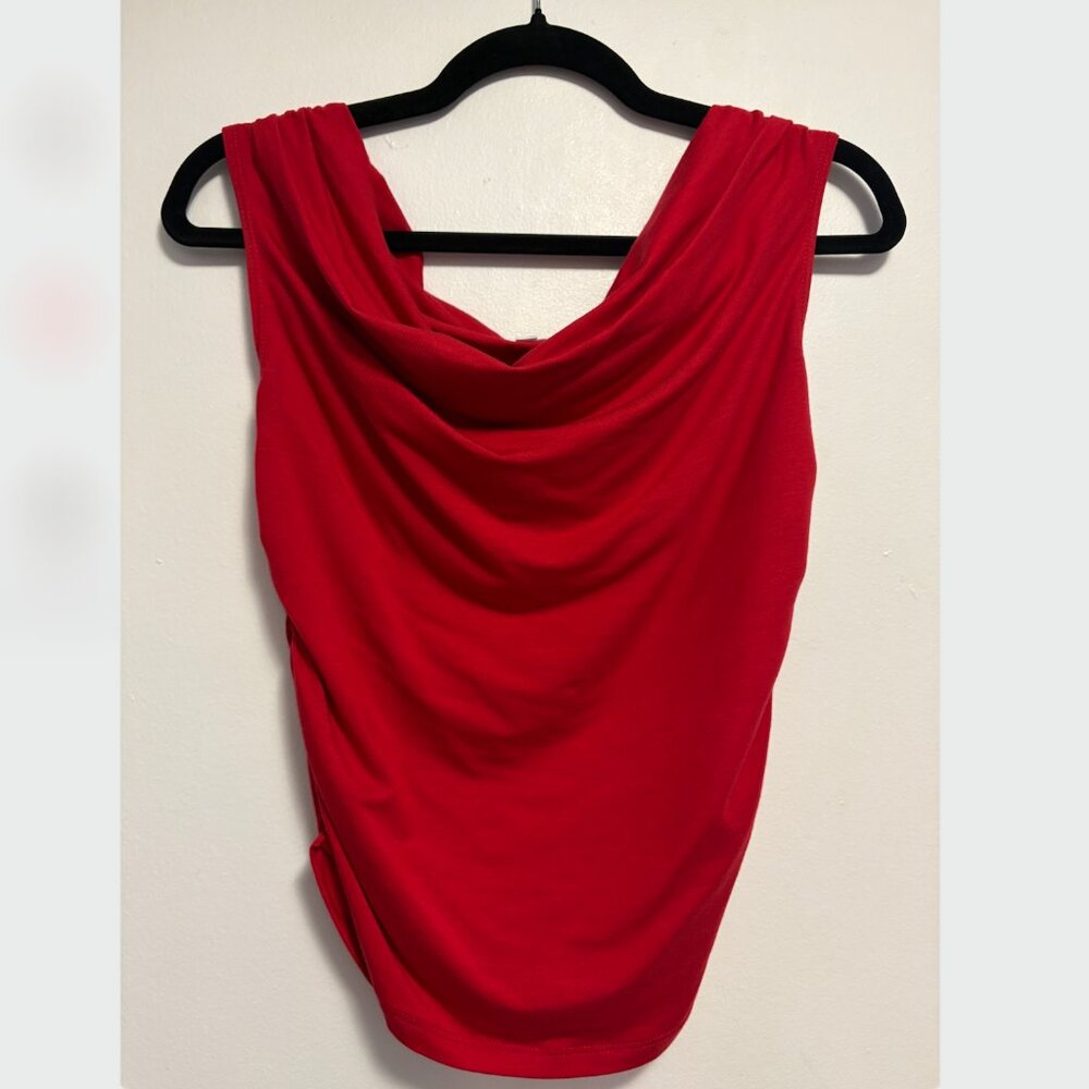 Reformation Darcy Top in Red/Lipstick